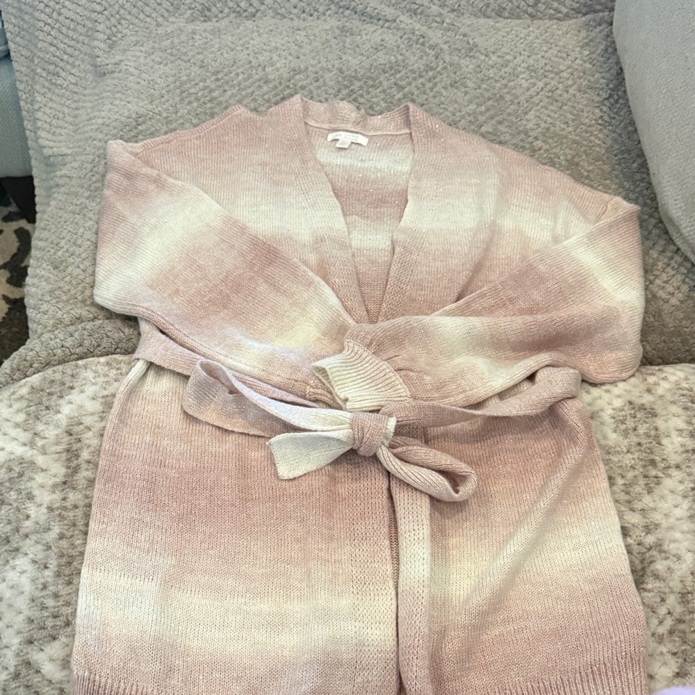 LC Lauren Conrad Blush and Cream Knit Sweater